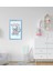 Gift Kitty Tasarımlı Dekoratif Mavi Ahşap Çerçeveli Çocuk Odası Tablo-1 1