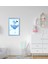 Gift Flamingo Tasarımlı Dekoratif Mavi Ahşap Çerçeveli Çocuk Odası Tablo-2 1