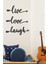 Live Laugh Love 3lü Set Ahşap Duvar Dekoru 1