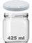425 cc Kavanoz Metal Beyaz Konserve Kapaklı 425 ml Şeffaf Cam Kavanoz 1 Adet 1