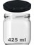 425 cc Kavanoz Metal Siyah Konserve Kapaklı 425 ml Şeffaf Cam Kavanoz 1 Adet 1