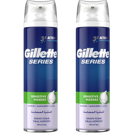 Gillette Series Traş Köpüğü Hassas Ciltler (2 Adet)