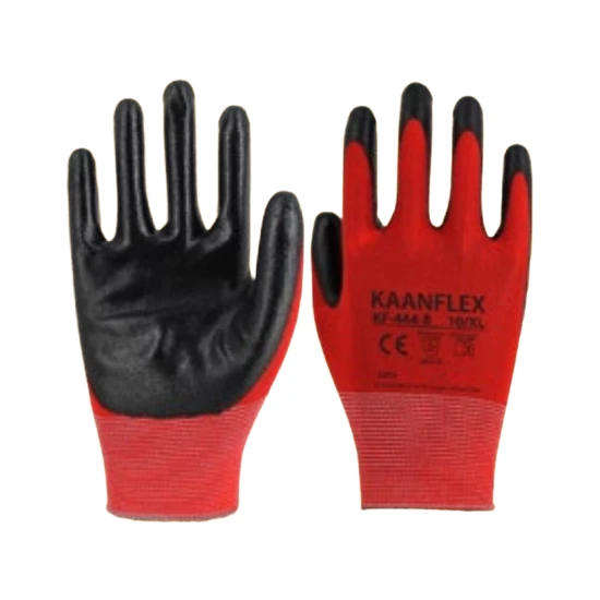 Kaanflex KF-444-R Kırmızı-Siyah Nitril Eldiven  (12 Çift)