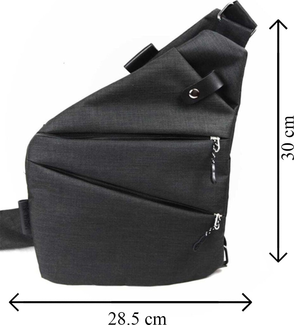 Av A Dos Free Smart Bag Siyah Heybe Çapraz Bel ve Omuz Çantası Suya Dayanıklı Ergonomik Tasarım görsel 3