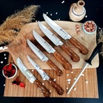 SürLaz Sürmene Mutfak Bıçak Seti 7 Parça Bilezikli Bıçak Seti