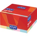 Kraf Renkli Küp Blok Not Kağıdı 8 x 8 cm 117G  Adet Sayısı ile Çeşitli Renklerde