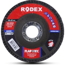 Rodex Avuç Içi Taşlama Flap Disk Zımpara 115 mm (120 Kum)