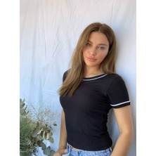 CBC Fashion Fitilli Sıfır Yaka Tişört