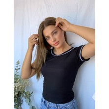 CBC Fashion Fitilli Sıfır Yaka Tişört