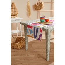 Ays Home Soyut Desen Renkli Leke Tutmaz Runner