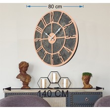 Markakanvas Mermer Desenli  Duvar Saati  Çap 50 Cm-Çap 80 cm