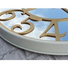 Markakanvas Metal Kasa Aynalı Duvar Saati  ( Çap 50 cm -Çap 80 cm )