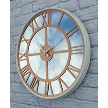 Markakanvas Metal Kasa Aynalı Duvar Saati  ( Çap 50 cm -Çap 80 cm )