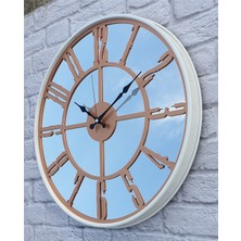 Markakanvas Metal Kasa Aynalı Duvar Saati  ( Çap 50 cm -Çap 80 cm )