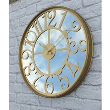 Markakanvas Metal Kasa Aynalı Duvar Saati  ( Çap 50 cm -Çap 80 cm )