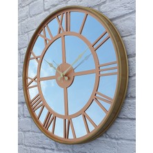 Markakanvas Metal Kasa Aynalı Duvar Saati  ( Çap 50 cm -Çap 80 cm )