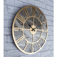 Markakanvas Mermer Desenli  Duvar Saati  Çap 50 Cm-Çap 80 cm