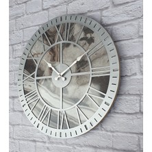 Markakanvas Mermer Desenli  Duvar Saati  Çap 50 Cm-Çap 80 cm
