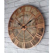 Markakanvas Eski Dünya Haritalı Duvar Saati    50 x 80  cm