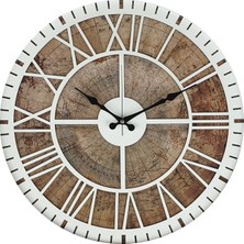 Markakanvas Eski Dünya Haritalı Duvar Saati    50 x 80  cm