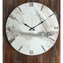 Markakanvas Mermer Desenli  Duvar Saati     50 x 80  cm