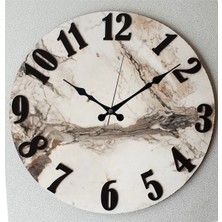 Markakanvas Mermer Desenli  Duvar Saati     50 x 80  cm