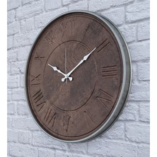 Markakanvas Metal Kasalı Beton Renkli Duvar Saati     50 x 80  cm