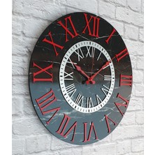 Markakanvas Mermer Desenli  Duvar Saati   ( Çap 50 cm - 80 cm )