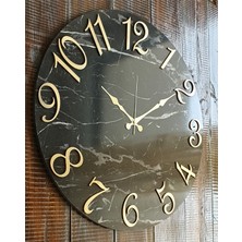Markakanvas Mermer Desenli  Duvar Saati   ( Çap 50 cm - 80 cm )