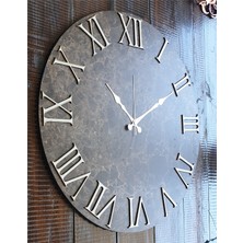 Markakanvas Mermer Desenli  Duvar Saati   ( Çap 50 cm - 80 cm )