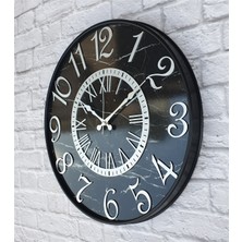 Markakanvas Metal Kasalı Mermer Desenli  Duvar Saati      50 x 80 cm