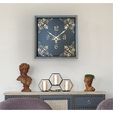 Markakanvas Ahşap  Eskitme Duvar Saati 50 x 50 cm