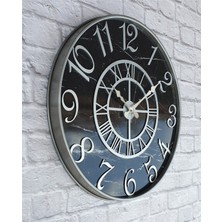 Markakanvas Metal Kasalı Mermer Desenli  Duvar Saati      50 x 80 cm