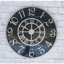 Markakanvas Metal Kasalı Mermer Desenli  Duvar Saati      50 x 80 cm