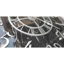 Markakanvas Metal Kasalı Mermer Desenli  Duvar Saati      50 x 80 cm