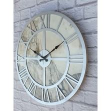 Markakanvas Mermer Desenli  Duvar Saati   50x80  cm