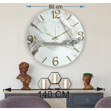 Markakanvas Mermer Desenli  Duvar Saati     50 x 80  cm