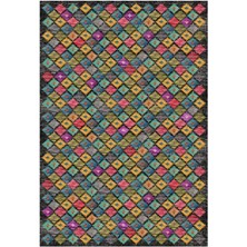 Çam Halı Gloria TD79902 Multi Etnik Desen Dokuma Saçaklı Kilim