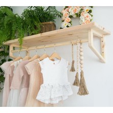 Babyroomstore Ahşap Dekoratif Askılı Raf