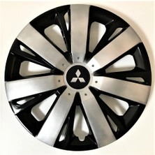 HMNL  mitsubishi Lancer Evolution 16'' Inç Gri - Siyah   4lü Set Jant Kapağı Çelik Jant Görünümlü