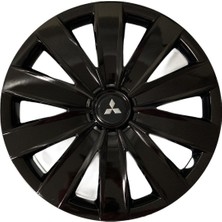 HMNL  mitsubishi L 300 14'' Inç Piano Black  4lü Set Jant Kapağı Çelik Jant Görünümlü