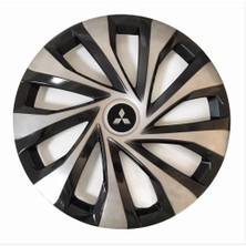 HMNL Mitsubishi  Galant  14'' Inç Gri - Siyah   4lü Set Jant Kapağı Çelik Jant Görünümlü