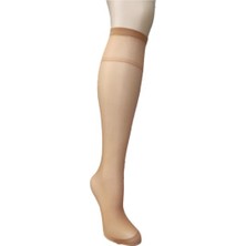 Müjde 6 Adet Ten Rengi Ince Dizaltı Çorap