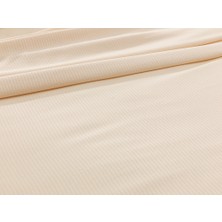 English Home Cool Stripe Soft Touch Tek Kişilik Pike Seti 150 x 220 cm Fildişi