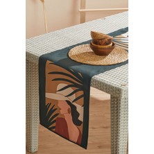 Ays Home Bohem Tarzı Yeşil Leke Tutmaz Runner