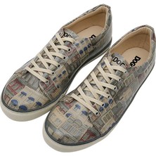 Erkek Vegan Deri Bej Sneakers - Frame of Mind Tasarım