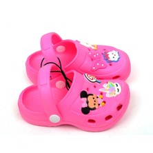 Crocs Tarz Model Sandalet Terlik Minnie Unicorn Kedi Süslü Neon Pembe