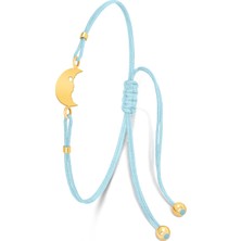 Fay Yamaner 14 Ayar Altın Ay Ipli Bileklik