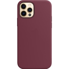 Nettech Apple iPhone 12 Pro Max Uyumlu Lansman Nano Seri Silikon Kılıf Bordo
