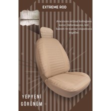 Randoffon Oto Koltuk Kılıfı Takım Extreme Rod Bej